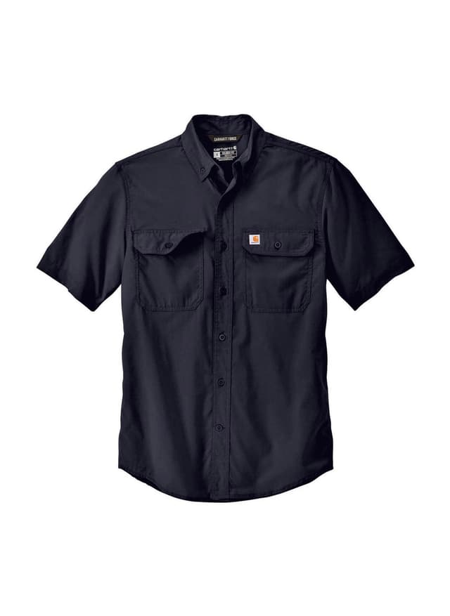 Carhartt Men's Force Solid Short-Sleeve Shirt - Navy 3XL