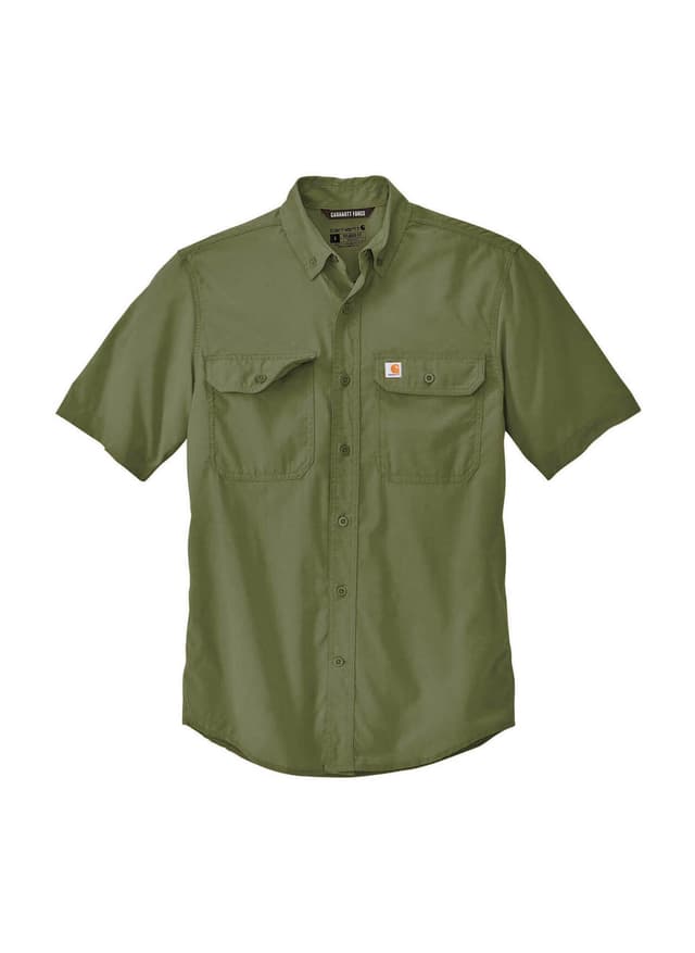 Carhartt Men's Force Solid Short-Sleeve Shirt - Green 3XL