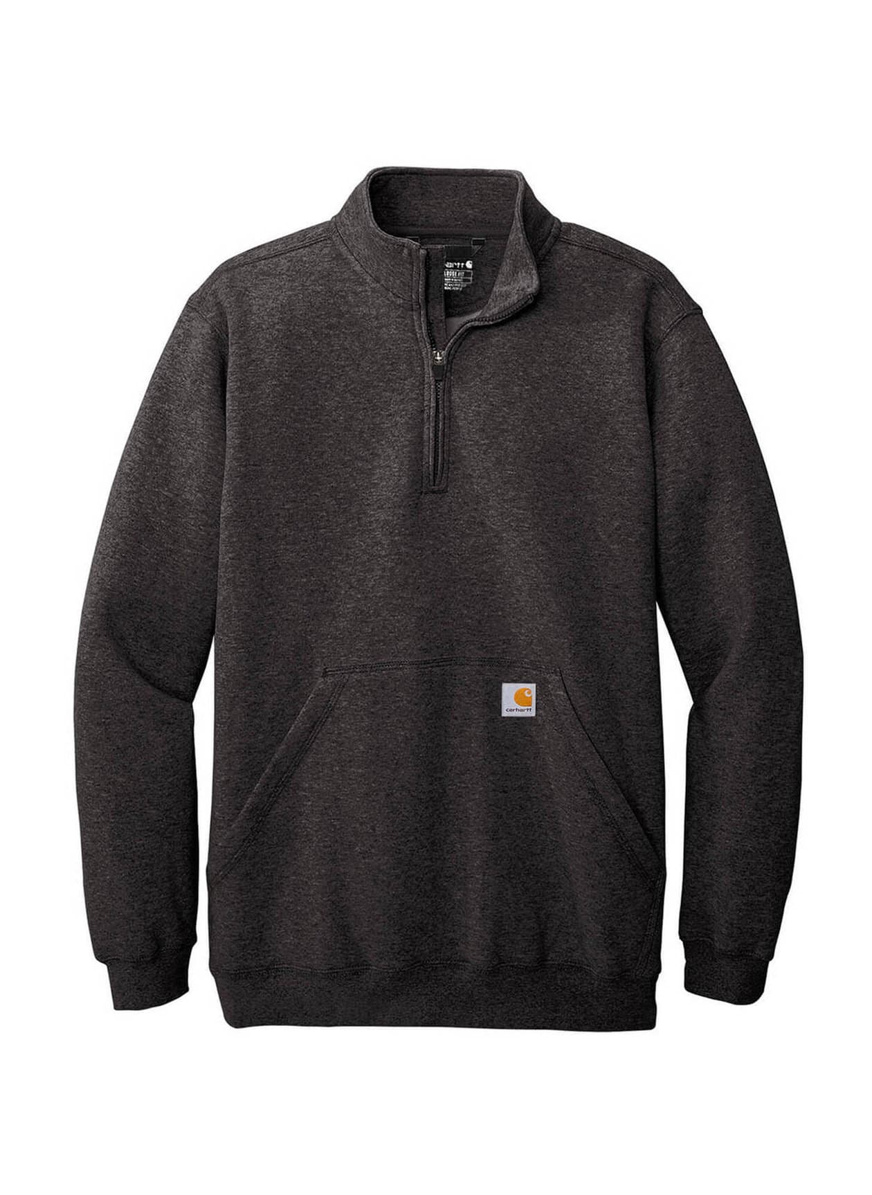 Carhartt Men's Midweight Quarter-Zip - Black,Light Grey 3XL