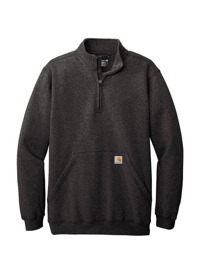 Carhartt Men's Midweight Quarter-Zip - Black,Light Grey 3XL
