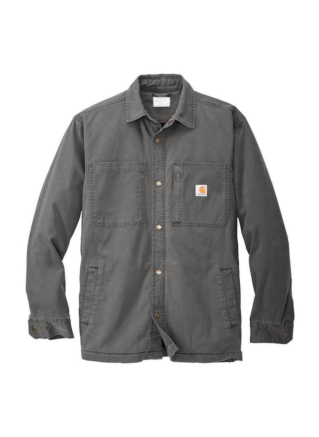 Carhartt Men's Rugged Flex Fleece-Lined Shirt Jacket - Dark Grey 3XL