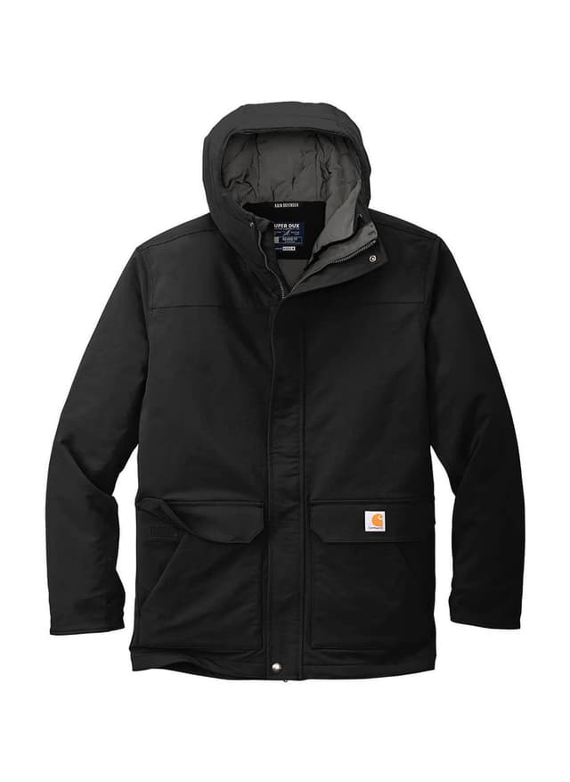 Carhartt Men's Super Dux Insulated Hooded Coat - Black 3XL