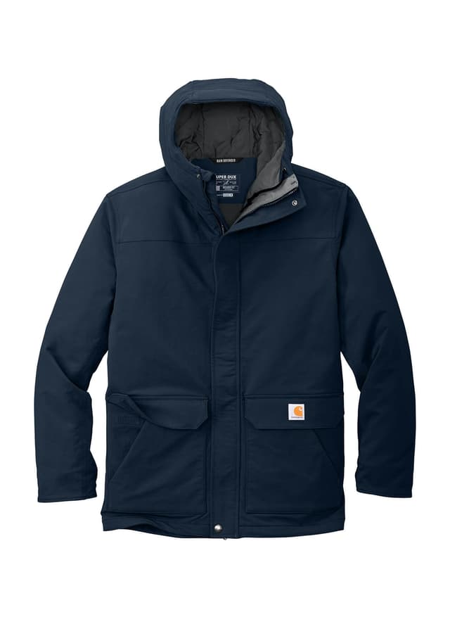 Carhartt Men's Super Dux Insulated Hooded Coat - Navy 3XL