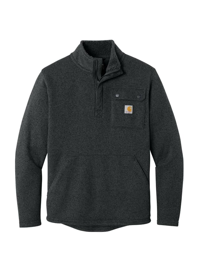Carhartt Men's Midweight Sweater Fleece Quarter-Zip - Black 3XL