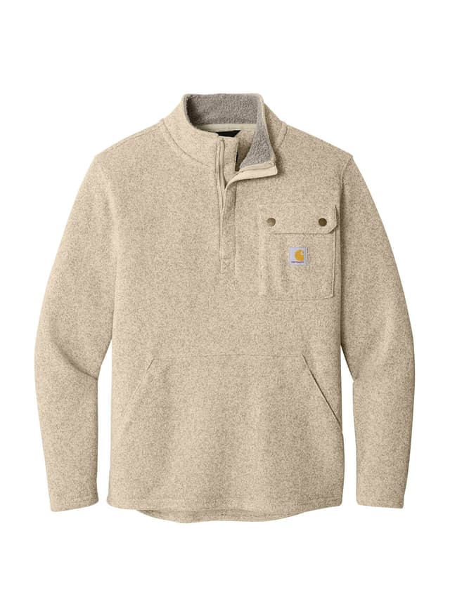 Carhartt Men's Midweight Sweater Fleece Quarter-Zip - Brown 3XL