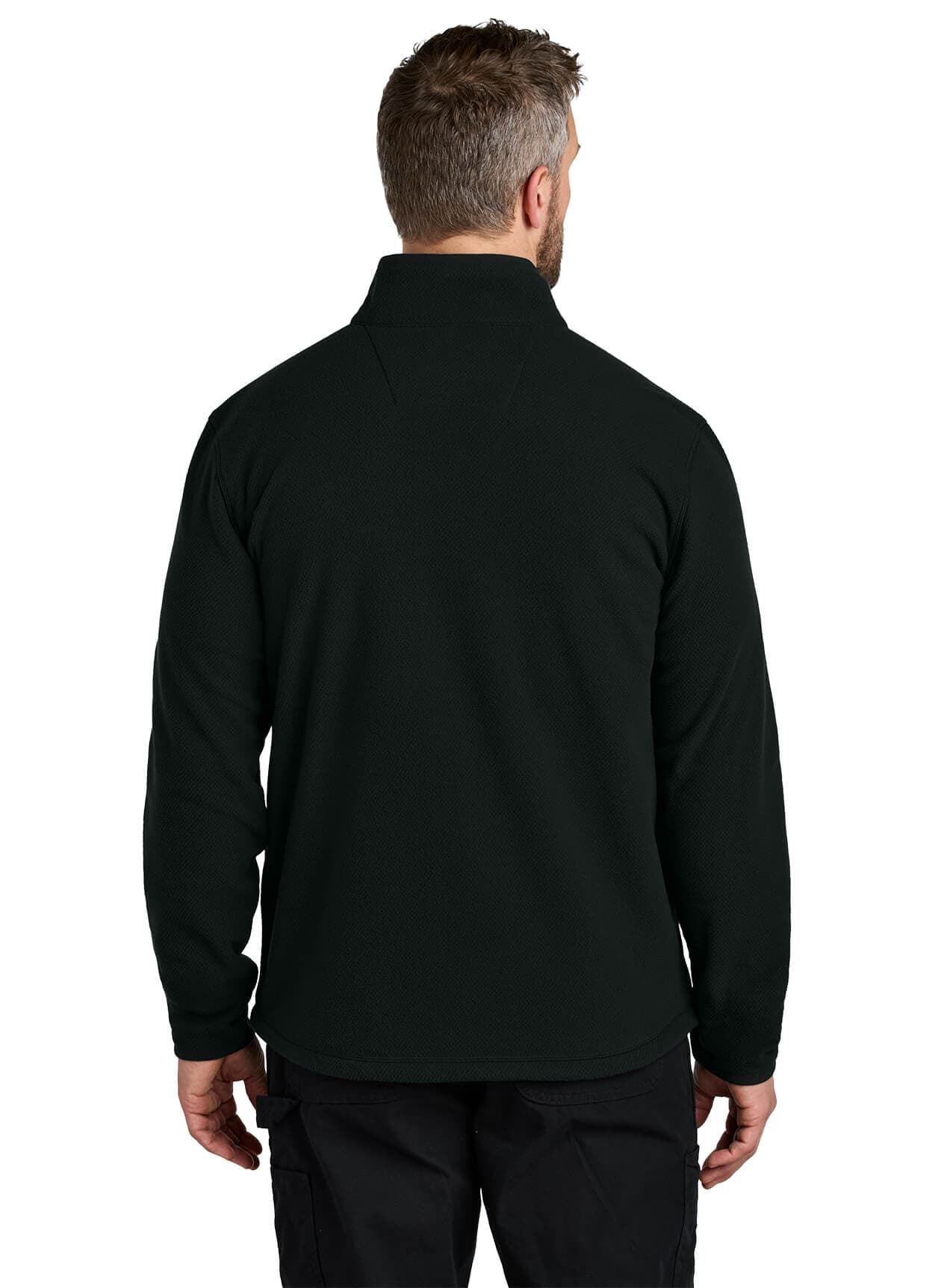 Carhartt Men's Textured Full-Zip Fleece Jacket - Black 3XL