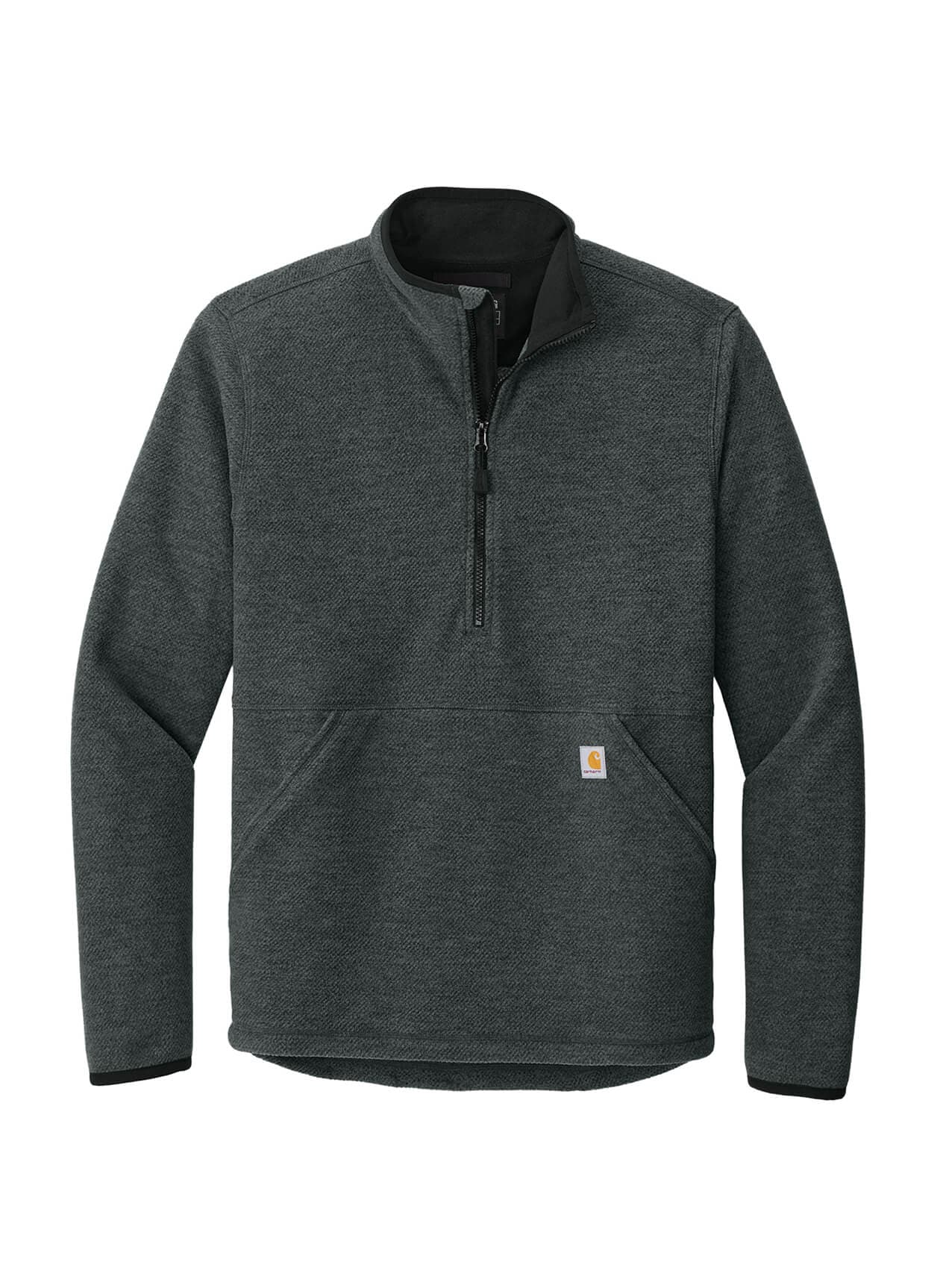 Carhartt Men's Textured 1/2-Zip Fleece Jacket - Dark Grey 3XL