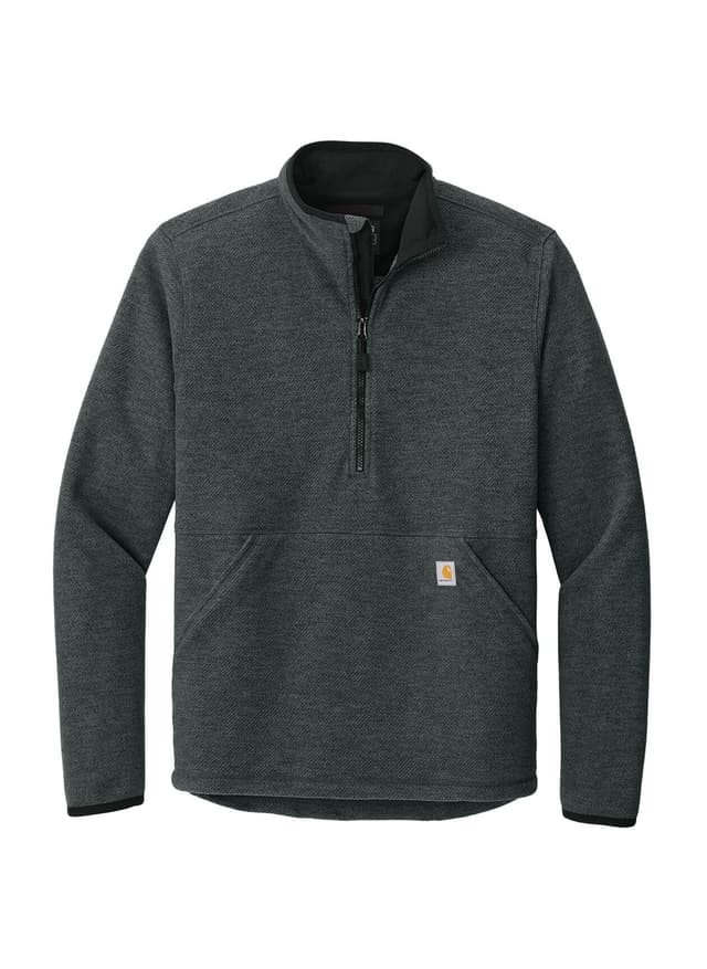 Carhartt Men's Textured 1/2-Zip Fleece Jacket - Dark Grey 3XL