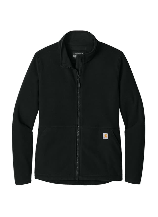 Carhartt Women's Textured Full-Zip Fleece Jacket - Black LG