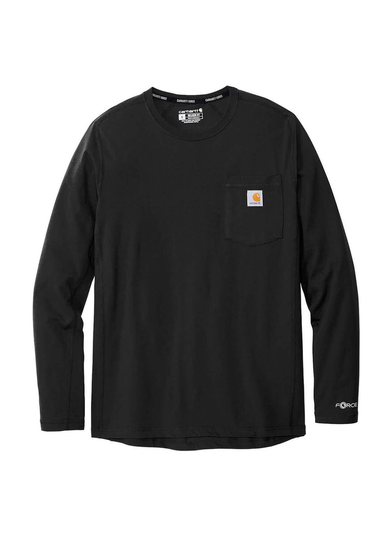 Carhartt Men's Force Long-Sleeve Pocket T-Shirt FA24 - Black 3XL