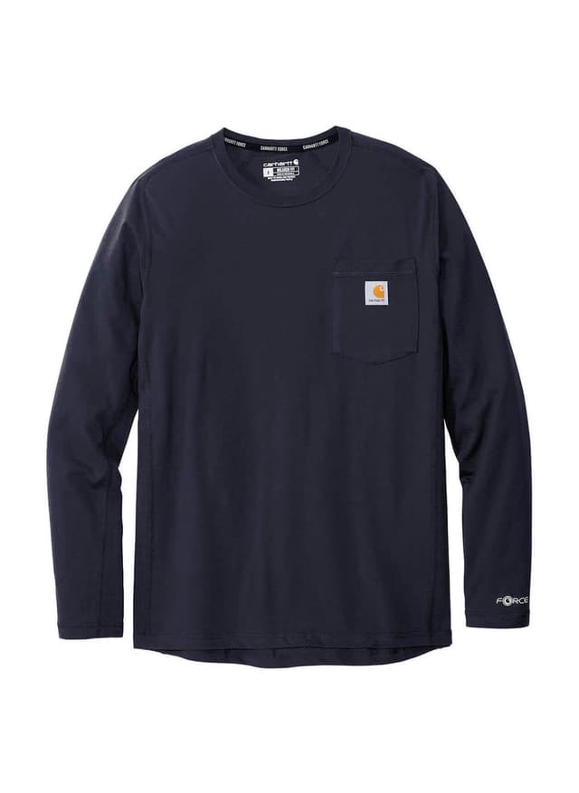 Carhartt Men's Force Long-Sleeve Pocket T-Shirt FA24 - Navy 3XL
