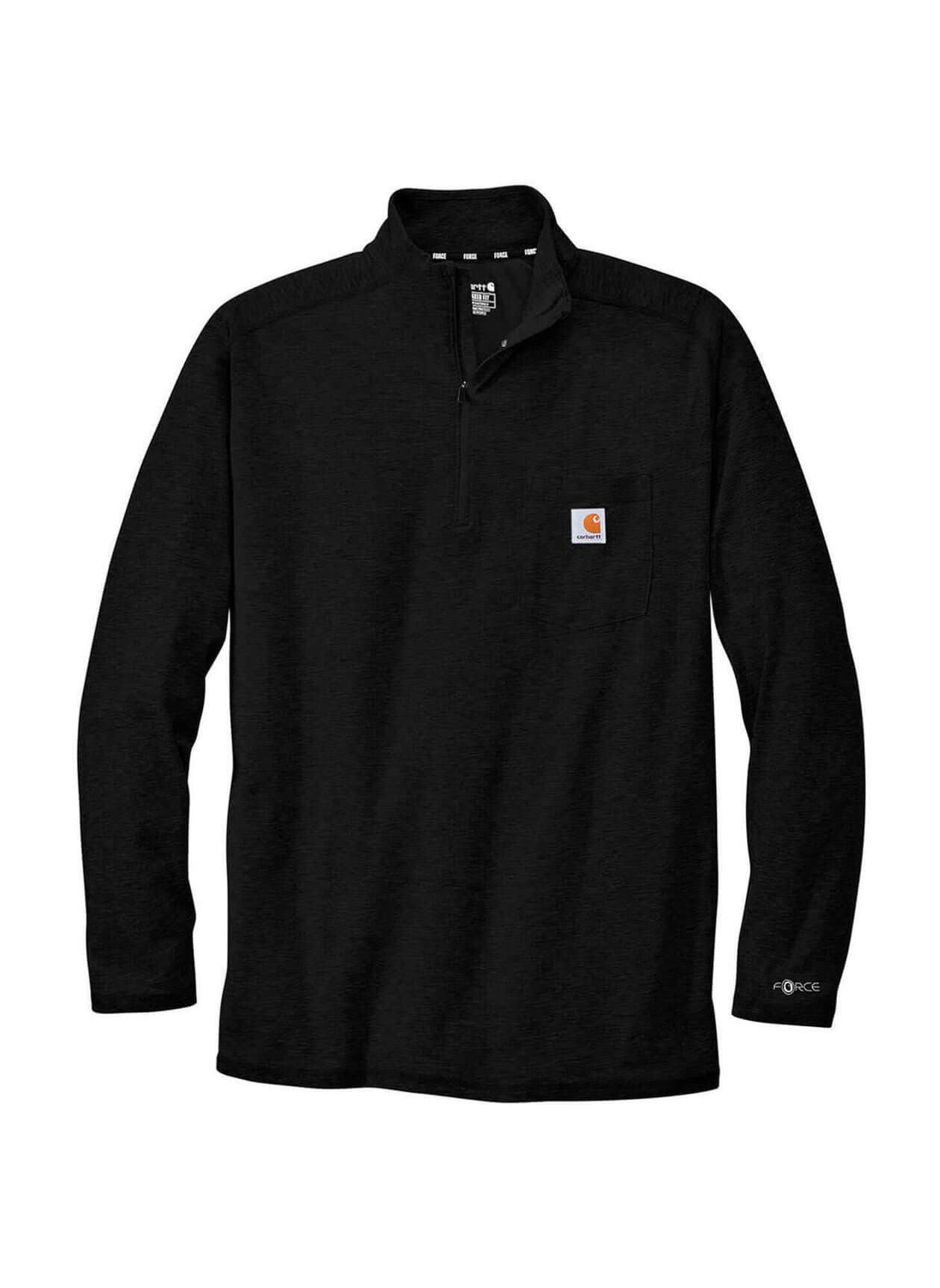 Carhartt Men's Force Quarter-Zip FA24 - Black 3XL