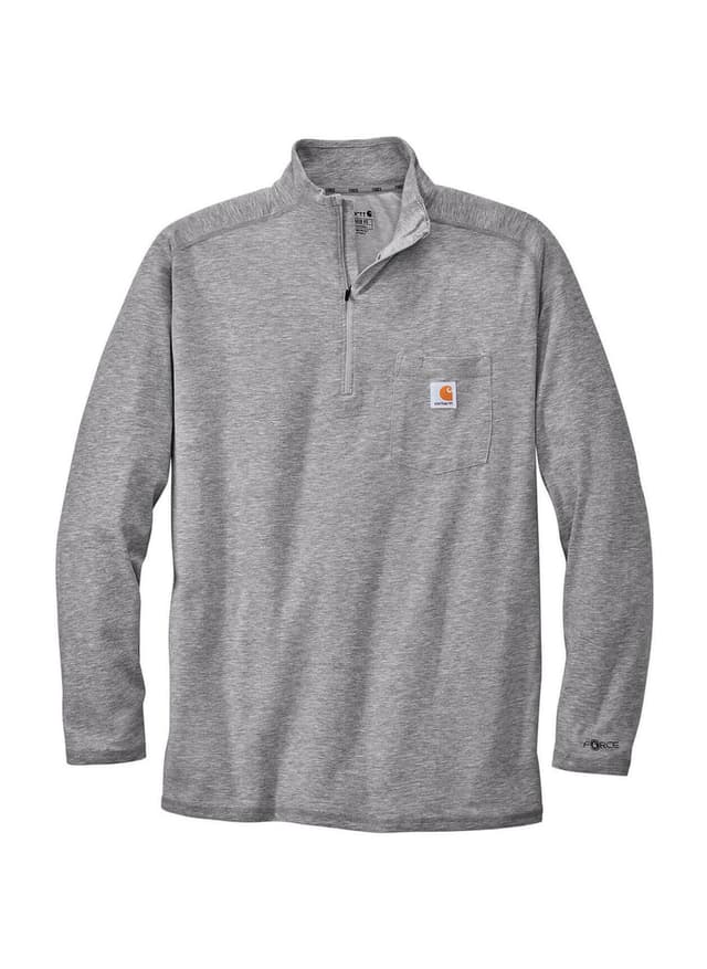 Carhartt Men's Force Quarter-Zip FA24 - Light Grey 3XL