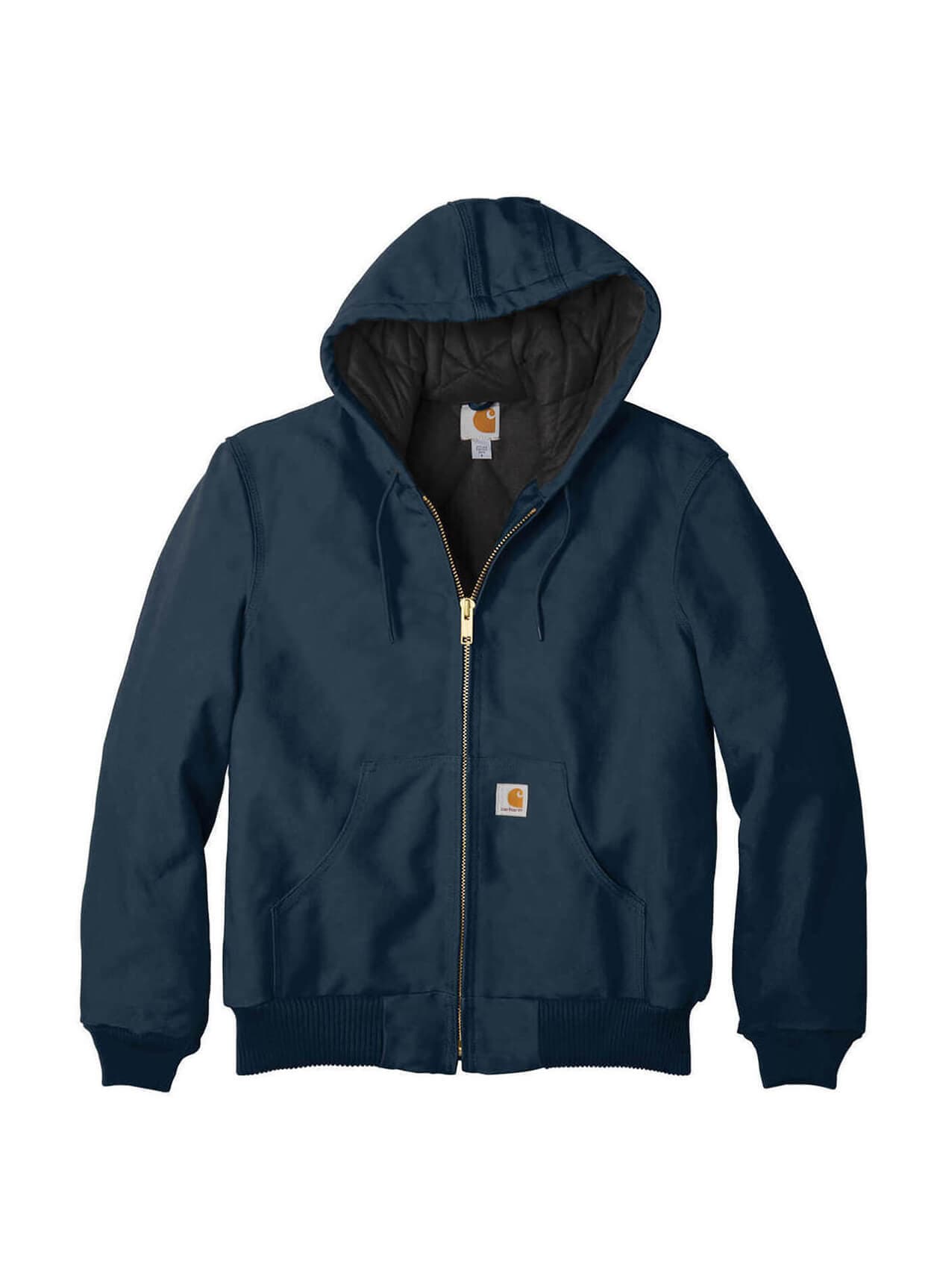 Carhartt Men's Quilted-Flannel-Lined Duck Active Jacket FA24 - Navy 3XL
