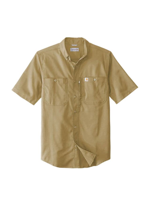 Carhartt Men's Rugged Professional Series Short-Sleeve Shirt FA24 - Brown 3XL