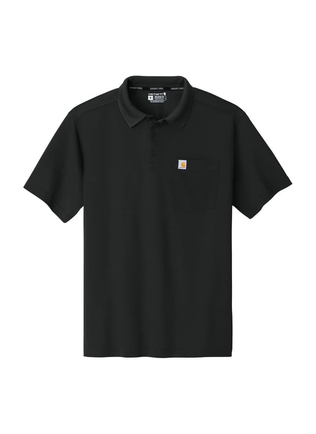 Carhartt Men's Force Snag-Resistant Pocket Polo - Black 3XL