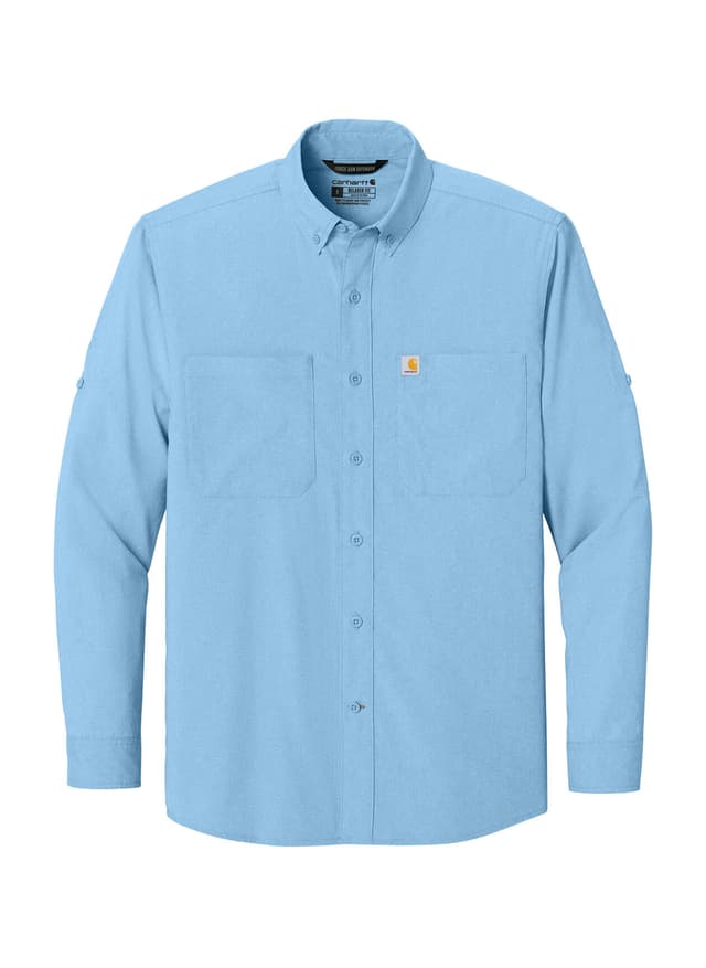 Carhartt Men's Force Sun Defender Long Sleeve Shirt - Cyan 3XL