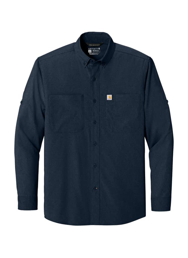 Carhartt Men's Force Sun Defender Long Sleeve Shirt - Navy 3XL