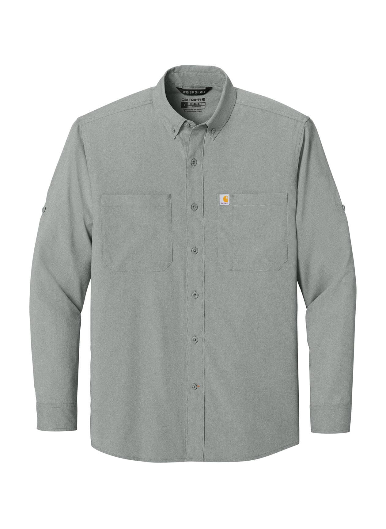Carhartt Men's Force Sun Defender Long Sleeve Shirt - Light Grey 3XL