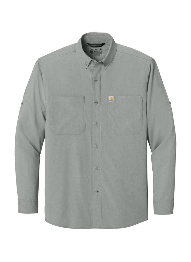 Carhartt Men's Force Sun Defender Long Sleeve Shirt - Light Grey 3XL