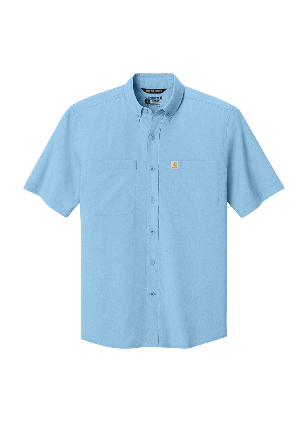 Carhartt Men's Force Sun Defender Short Sleeve Shirt - Cyan 3XL