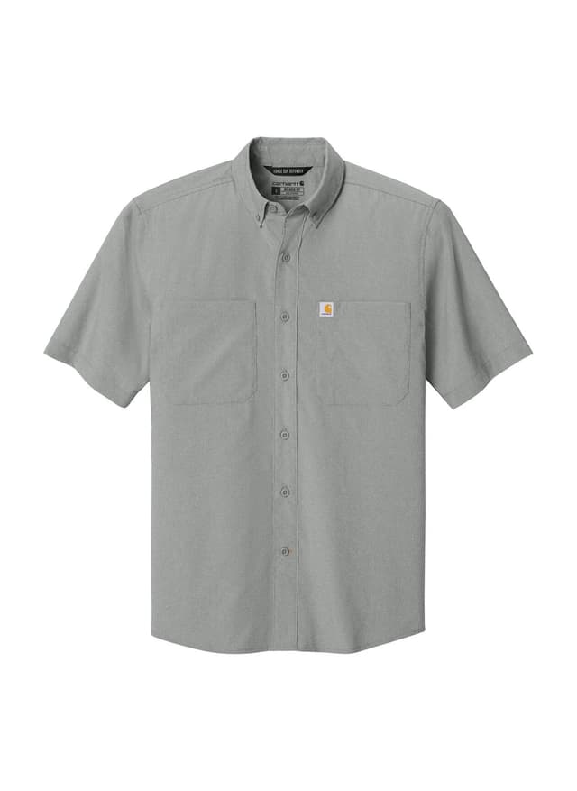 Carhartt Men's Force Sun Defender Short Sleeve Shirt - Light Grey 3XL