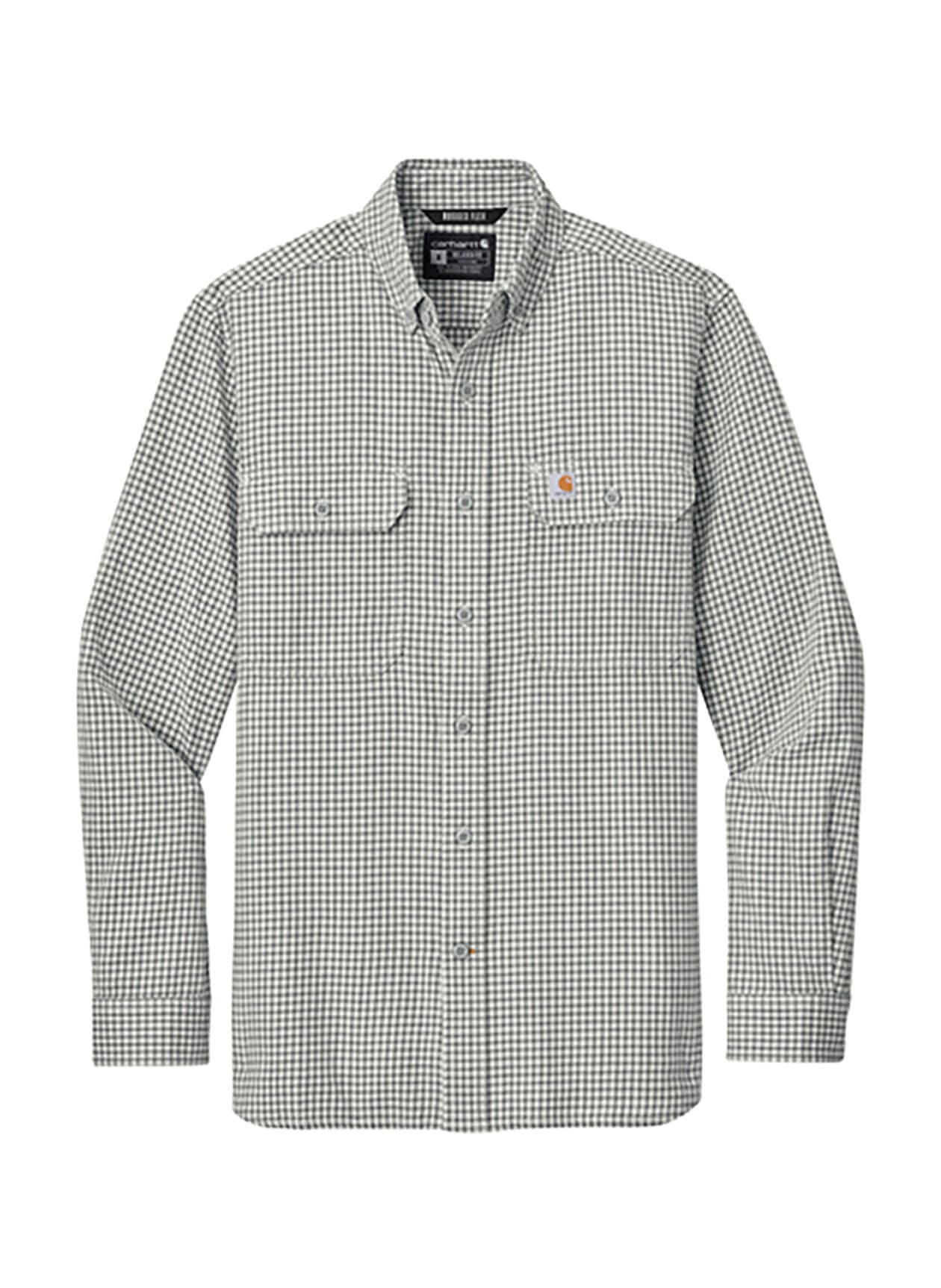 Carhartt Men's Rugged Flex Plaid Long Sleeve Shirt - Light Grey 3XL