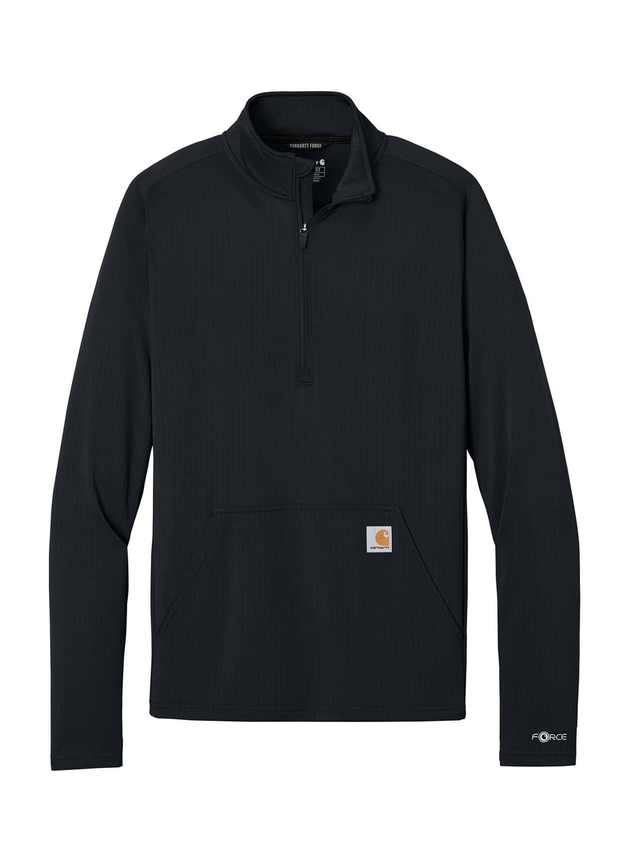 Carhartt Men's Force Grid Fleece Half-Zip - Black 3XL