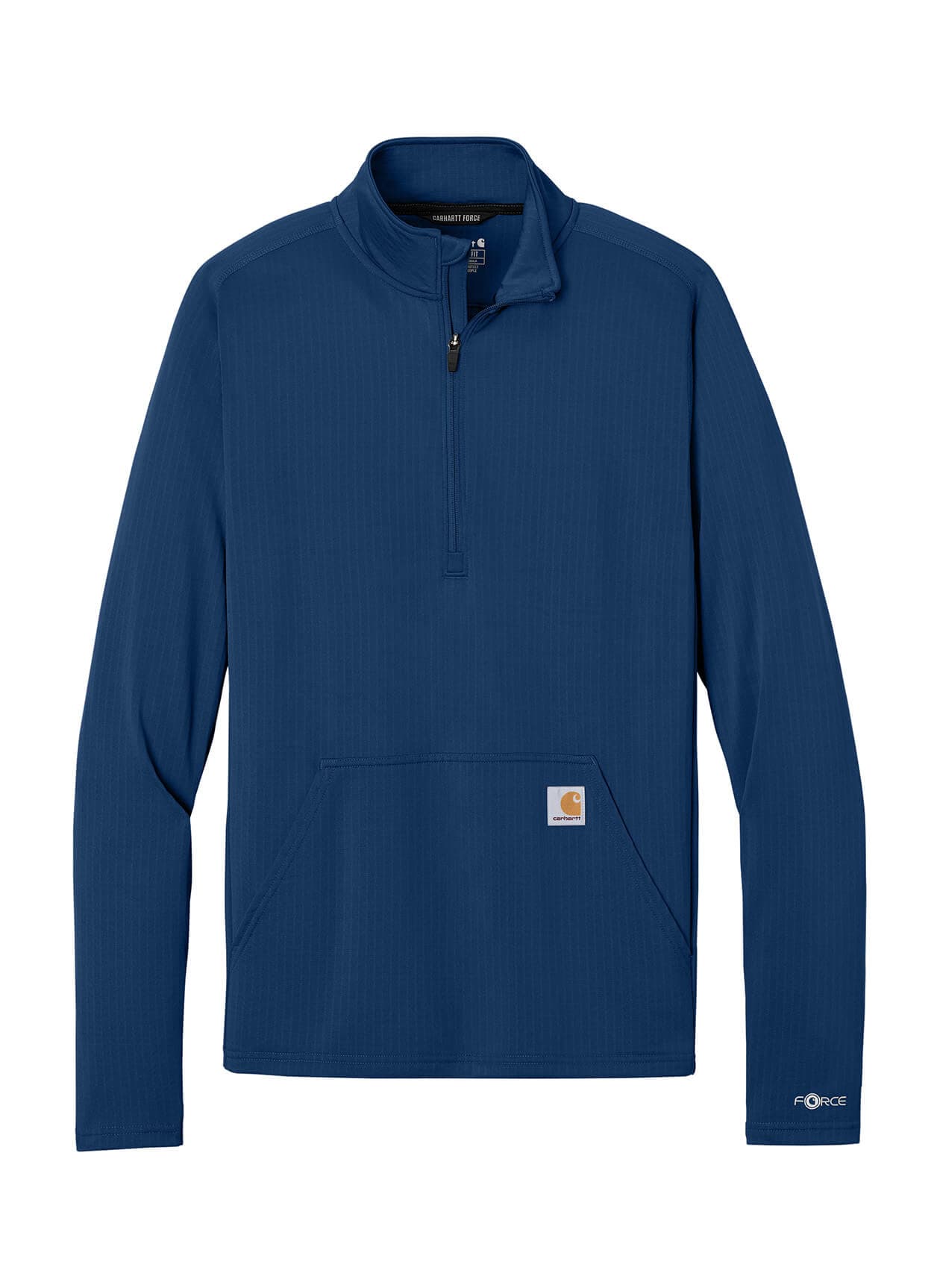 Carhartt Men's Force Grid Fleece Half-Zip - Blue 3XL