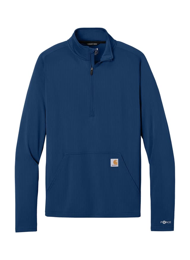 Carhartt Men's Force Grid Fleece Half-Zip - Blue 3XL