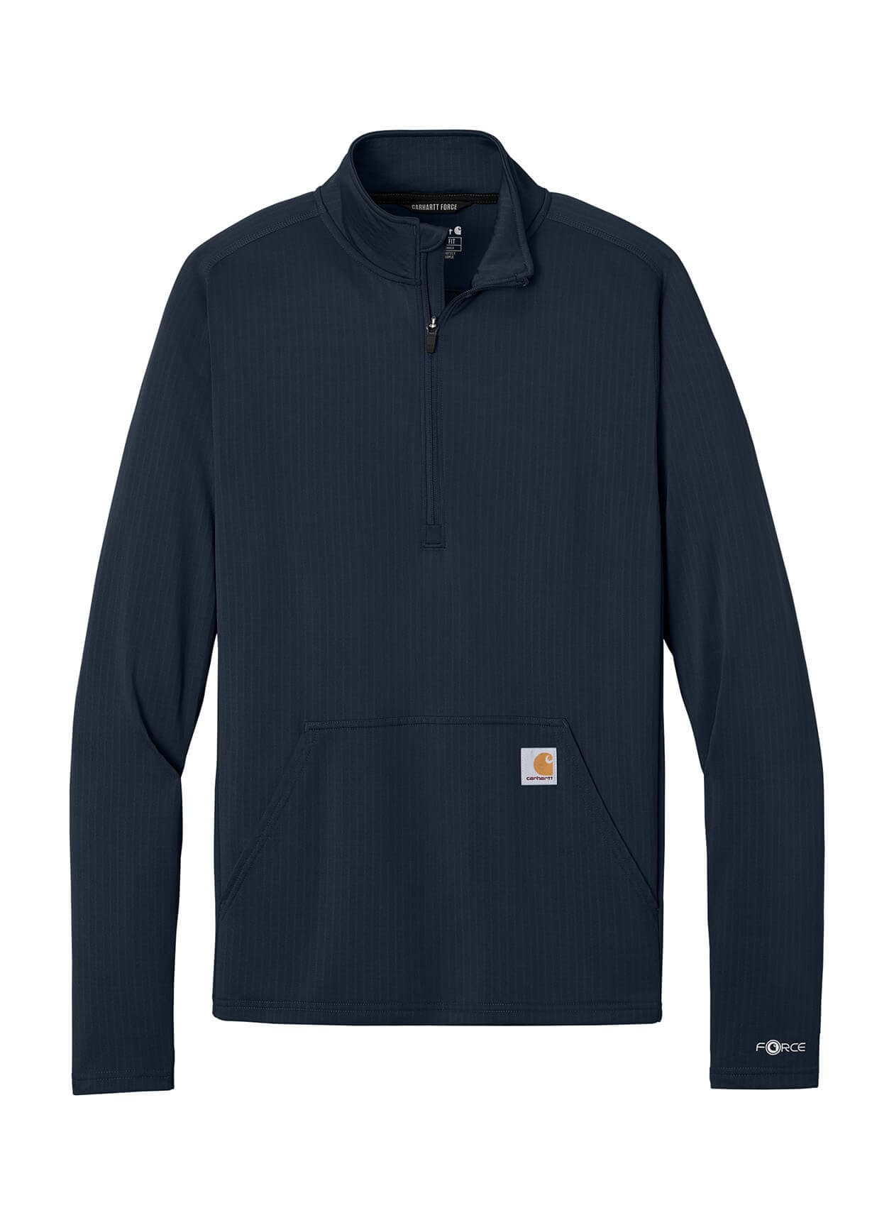 Carhartt Men's Force Grid Fleece Half-Zip - Navy 3XL