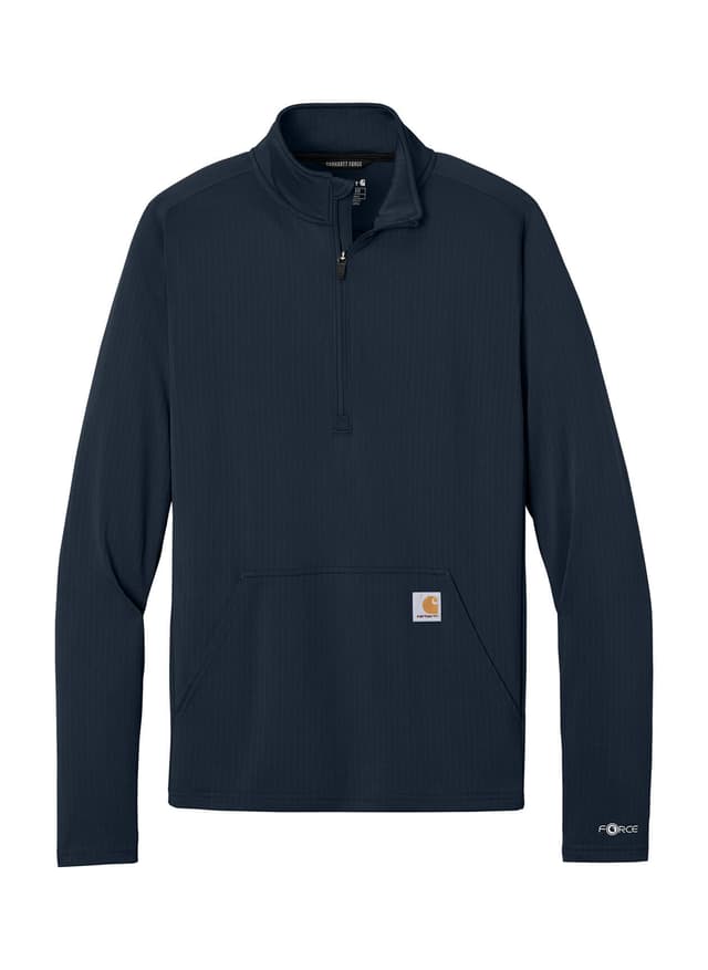 Carhartt Men's Force Grid Fleece Half-Zip - Navy 3XL