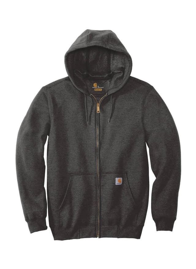 Carhartt Midweight Hooded Zip-Front Sweatshirt - Carbon Heather (CHT) 3XL