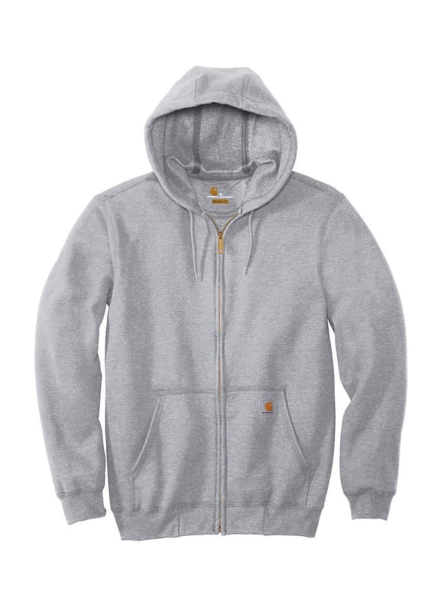 Carhartt Midweight Hooded Zip-Front Sweatshirt - Light Grey 3XL