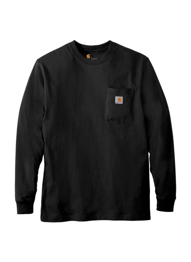 Carhartt Men's Workwear Pocket Long-Sleeve T-Shirt - Black (BLK) 3XL