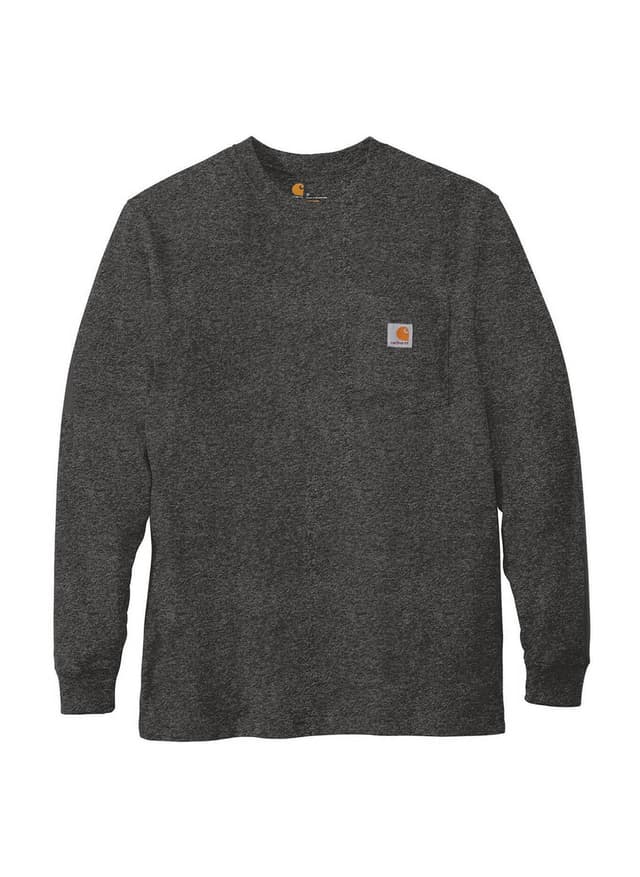 Carhartt Men's Workwear Pocket Long-Sleeve T-Shirt - Carbon Heather (CHT) 3XL