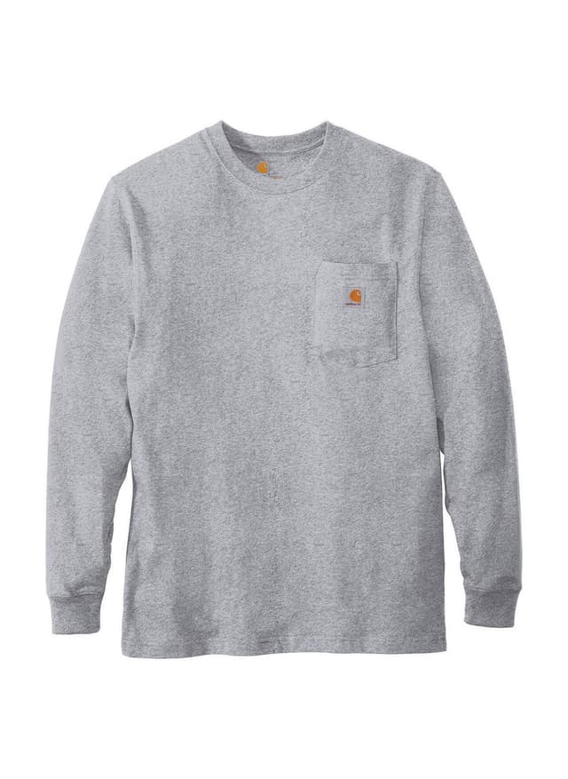 Carhartt Men's Workwear Pocket Long-Sleeve T-Shirt - Light Grey 3XL