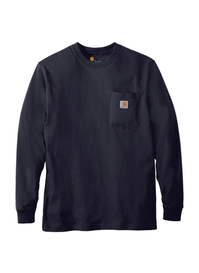 Carhartt Men's Workwear Pocket Long-Sleeve T-Shirt - Navy 3XL
