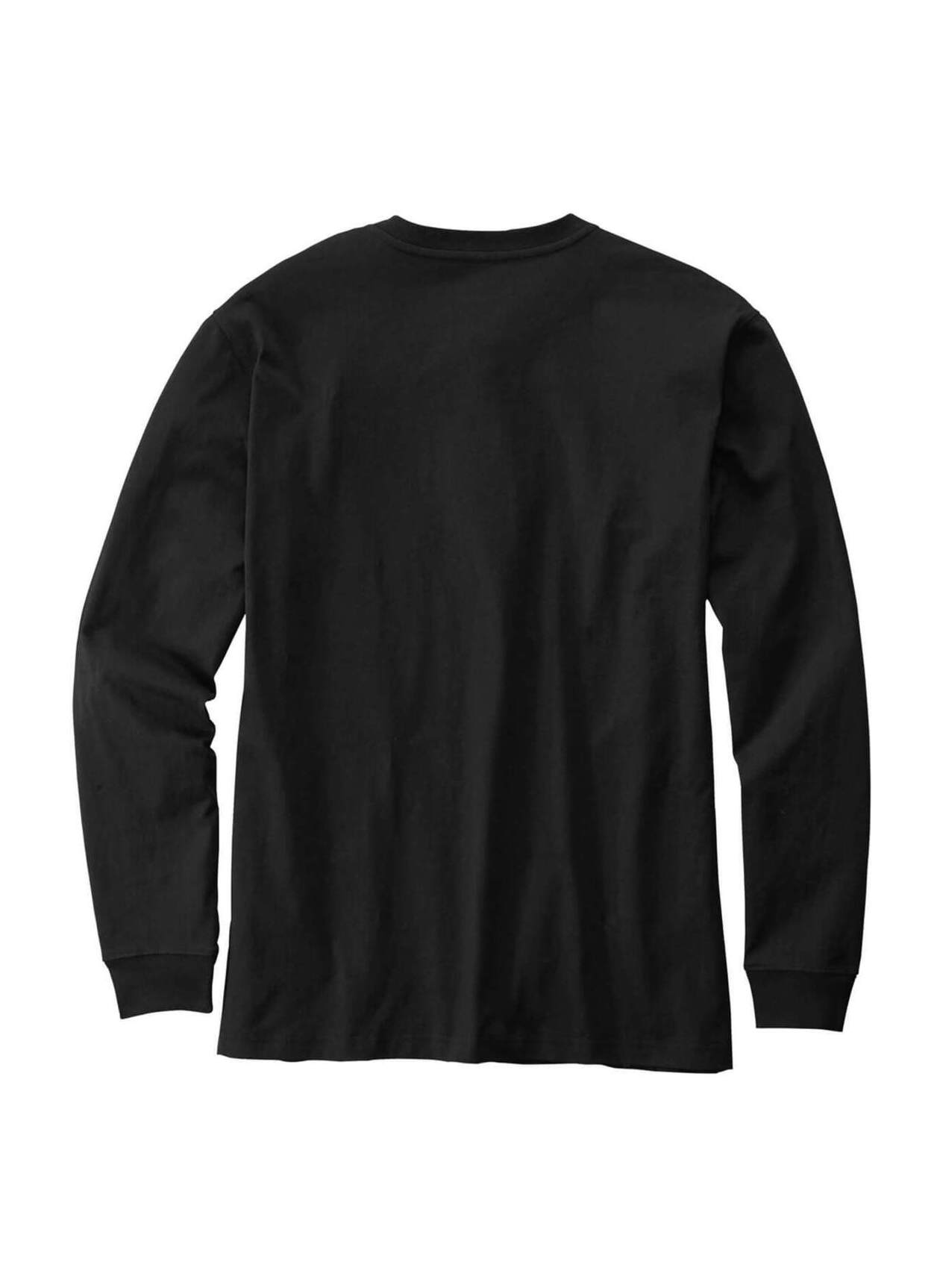 Carhartt Men's Long-Sleeve Henley T-Shirt - Black 3XL