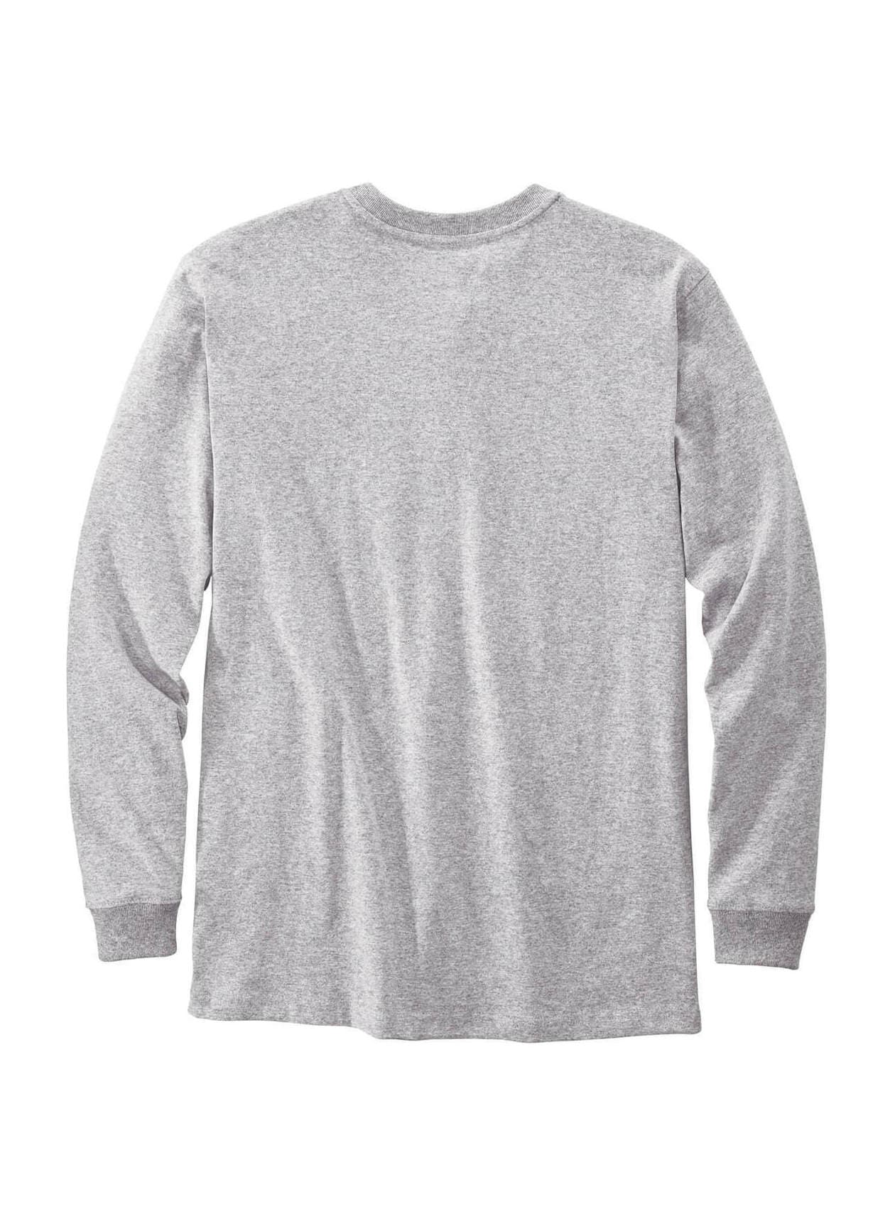 Carhartt Men's Long-Sleeve Henley T-Shirt - Light Grey 3XL