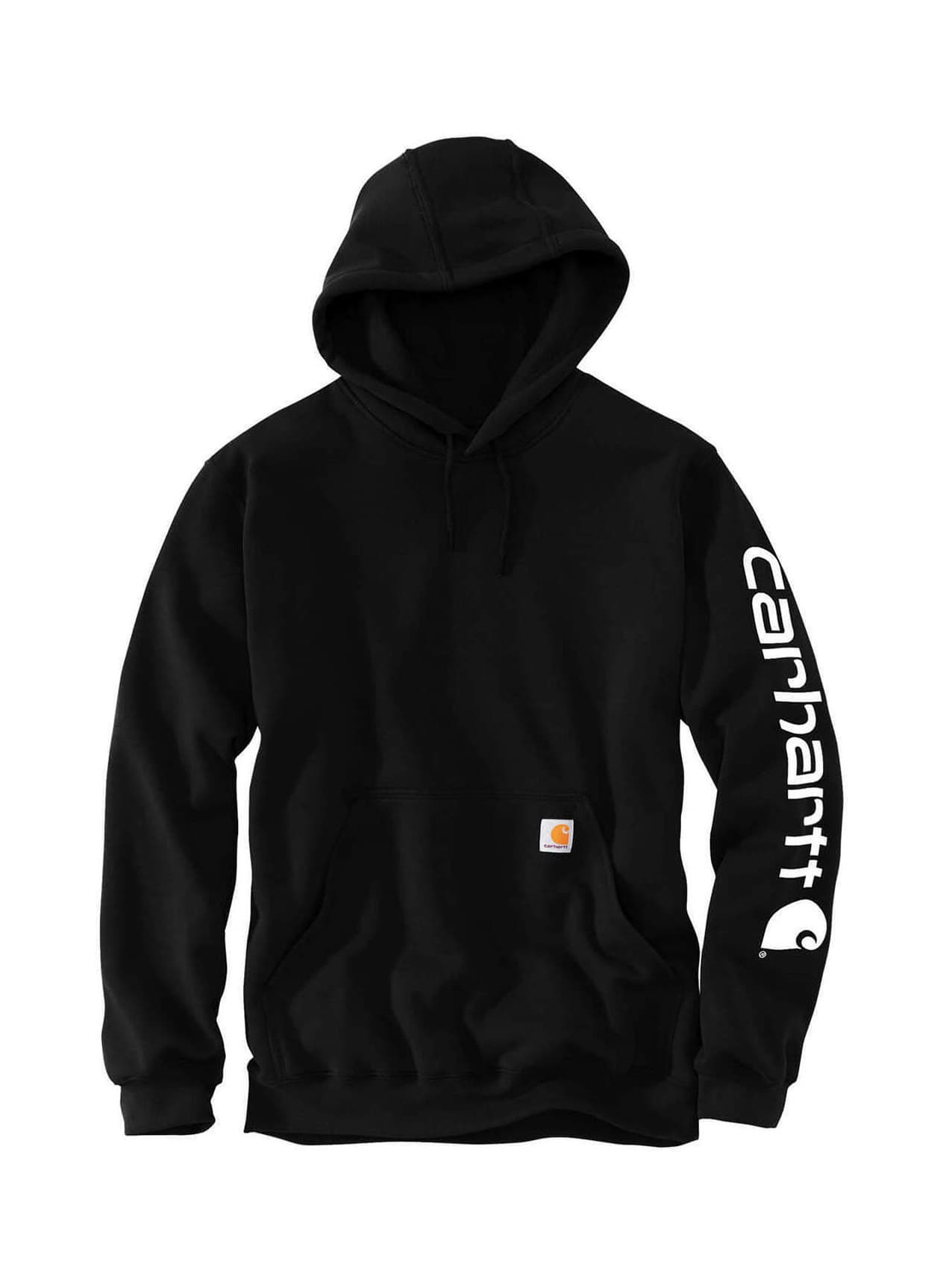 Carhartt Men's Midweight Hooded Logo Sweatshirt - Black 3XL