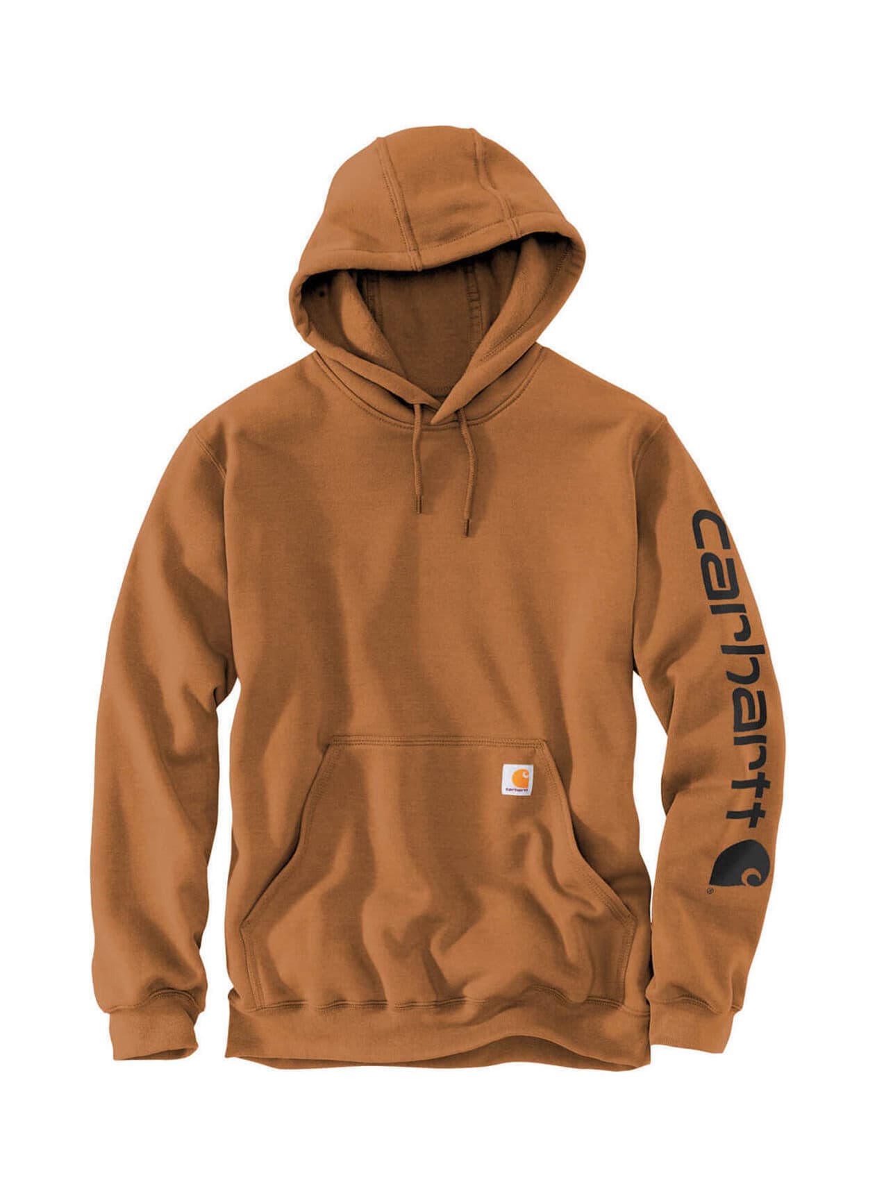 Carhartt Men's Midweight Hooded Logo Sweatshirt - Brown 3XL