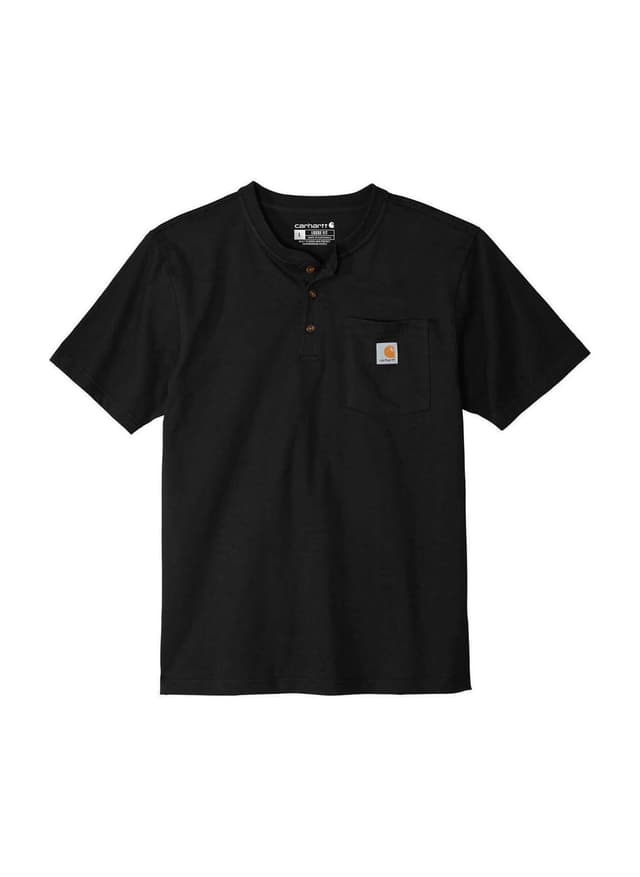 Carhartt Men's Henley T-Shirt - Black 3XL