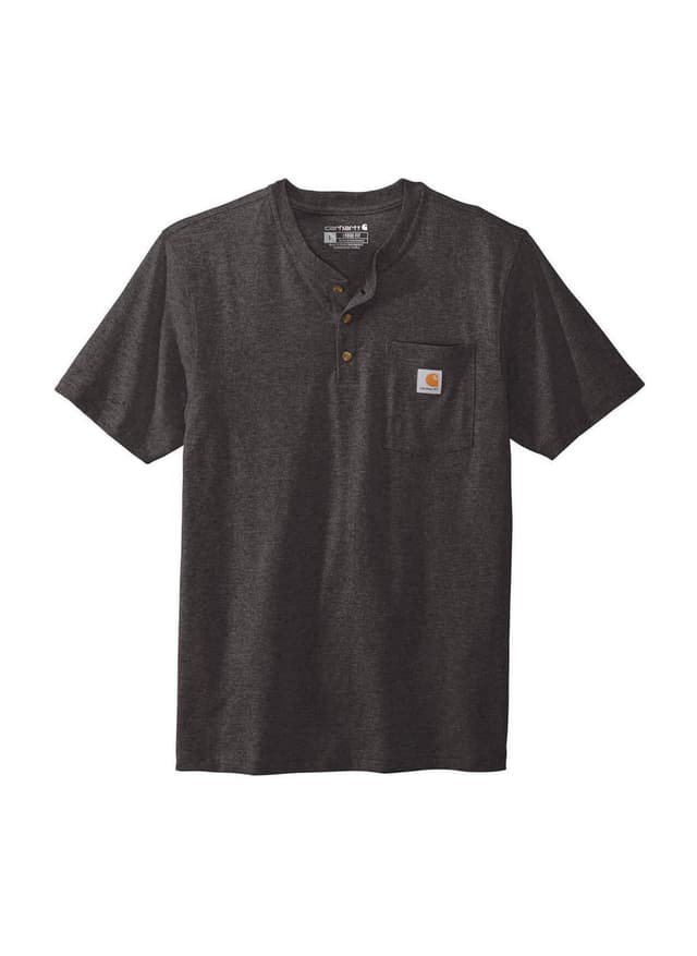 Carhartt Men's Henley T-Shirt - Dark Grey 3XL
