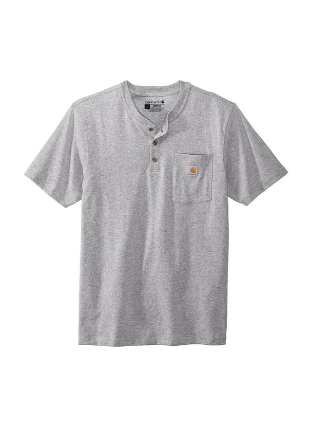 Carhartt Men's Henley T-Shirt - Light Grey 3XL