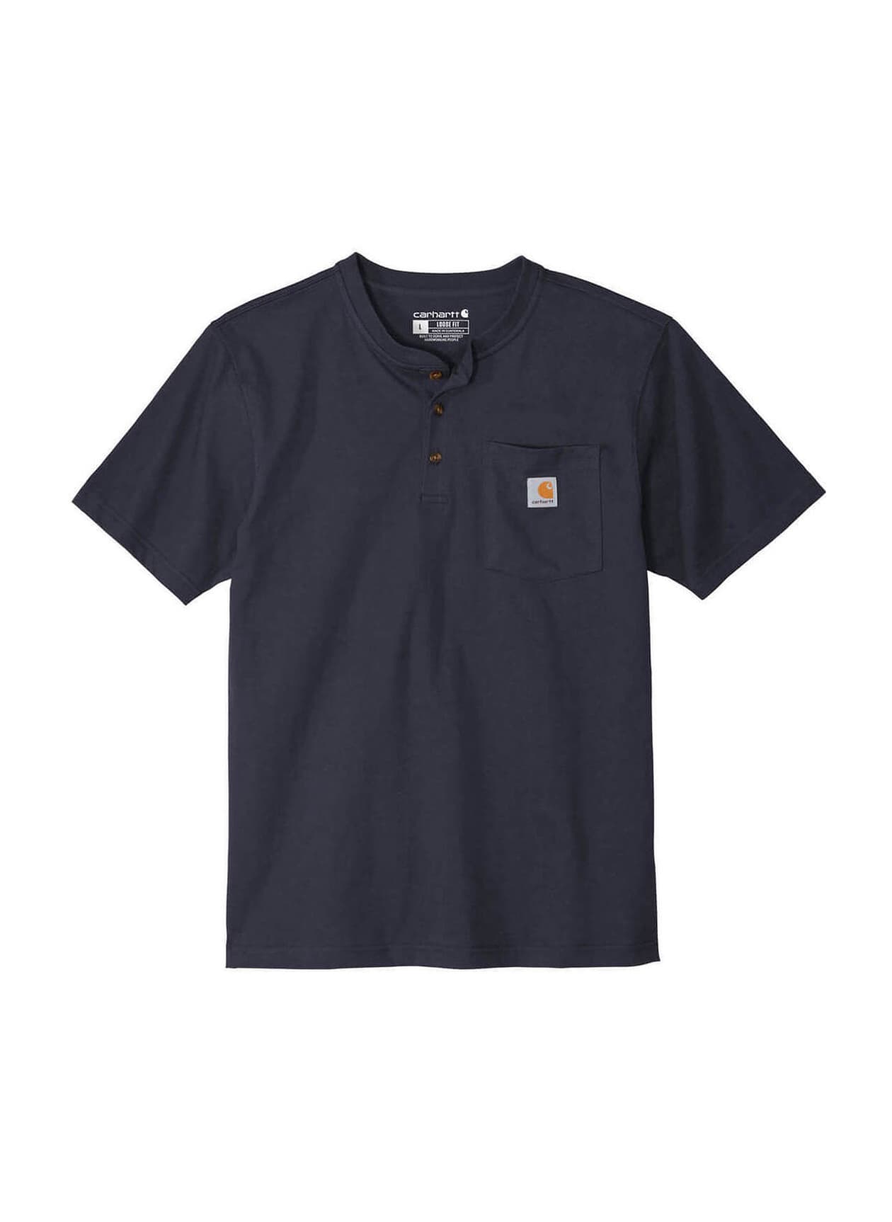 Carhartt Men's Henley T-Shirt - Navy 3XL