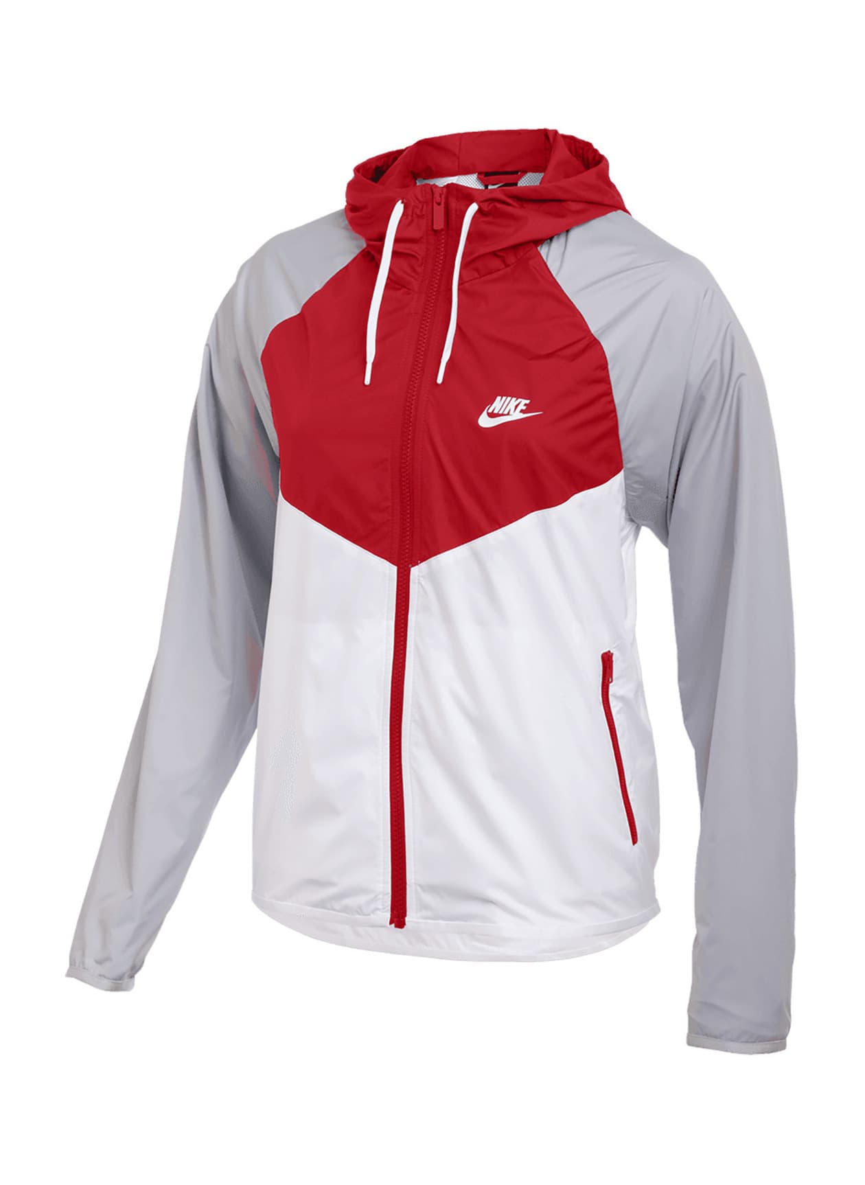 Nike Women's Windrunner Training Jacket - White,Red,Light Grey LG
