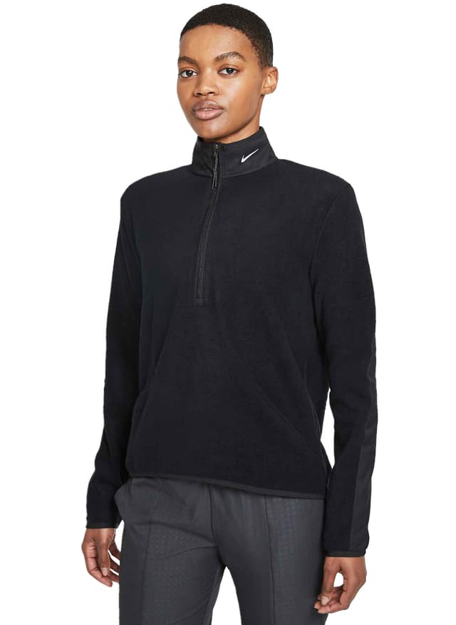 Nike Women's Therma-Fit Victory Half-Zip - Black / Black / White (010) LG