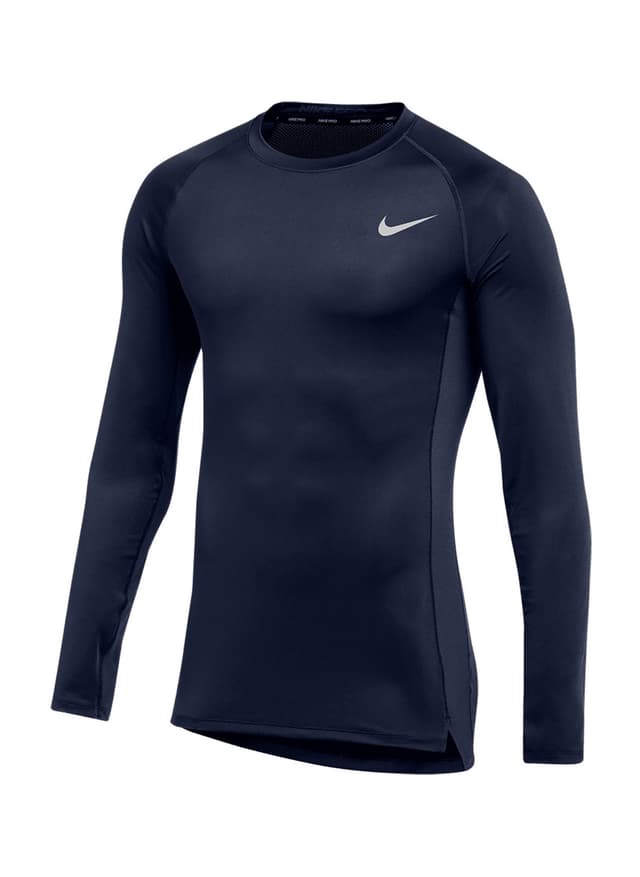 Nike Men's Pro Tight Long-Sleeve T-Shirt - Navy 3XL
