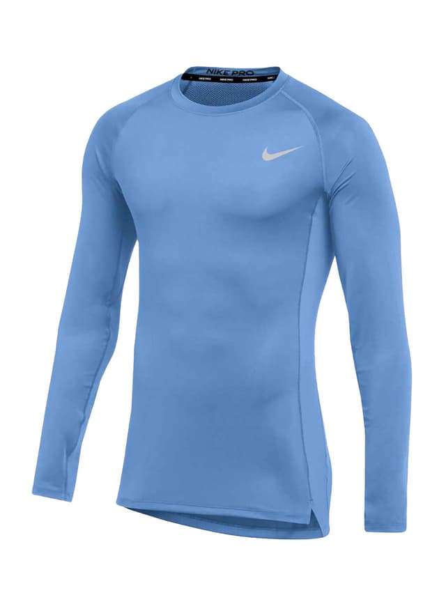 Nike Men's Pro Tight Long-Sleeve T-Shirt - Cyan 3XL